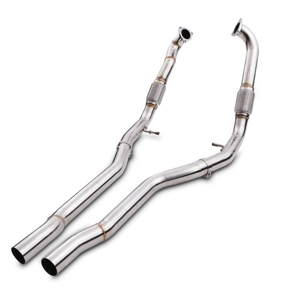 2.5″ Resonator Delete Pipes – Audi S4 / S5 B9 Quattro 3.0 V6 TFSI 15-19-Gravity Performance
