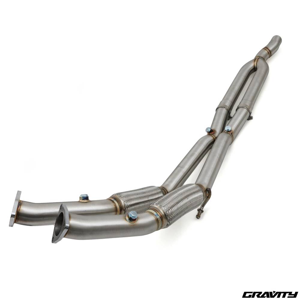 2.5″ Exhaust Decat Downpipe – Volkswagen Golf MK5 R32 3.2 VR6 05-08-Gravity Performance