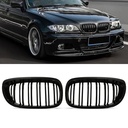 Gloss Black Front Kidney Grilles – BMW 3 Series E46 2 Door LCI 02-05-Gravity Performance
