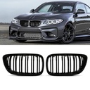 Gloss Black Front Kidney Grilles – BMW 2 Series F22 14-21-Gravity Performance