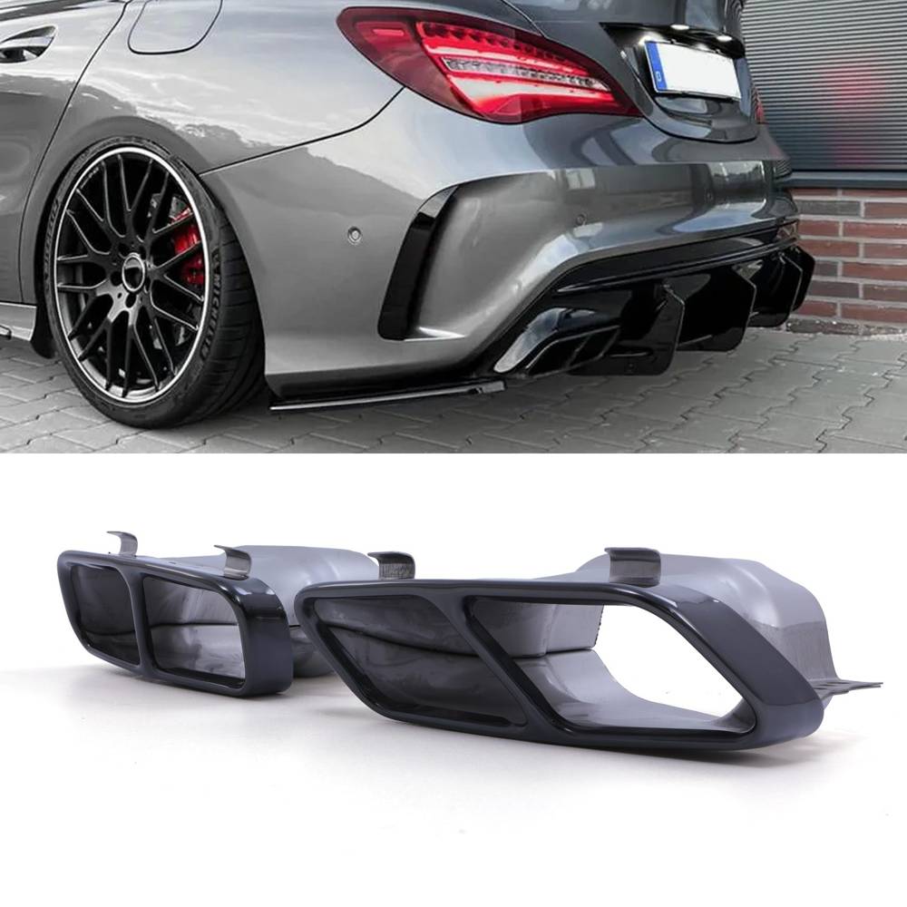 Rear CLA 45 AMG Style Quad Tailpipes Gloss Black – Mercedes CLA W117 13-18-Gravity Performance