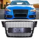 RS4 Style Front Honeycomb Badgeless Grille Black – Audi A4 B8 08-13