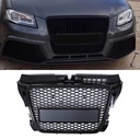 Front RS3 Style Badgeless Grille Gloss Black – Audi A3 8P 08-12-Gravity Performance