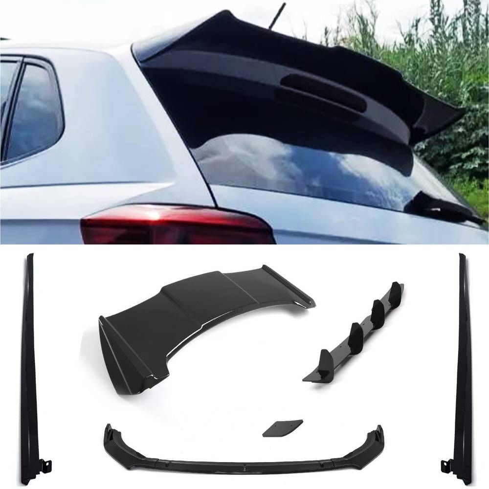 Aero Body Kit Gloss Black – VW Polo MK6 AW GTI & R-Line 2018+-Gravity Performance