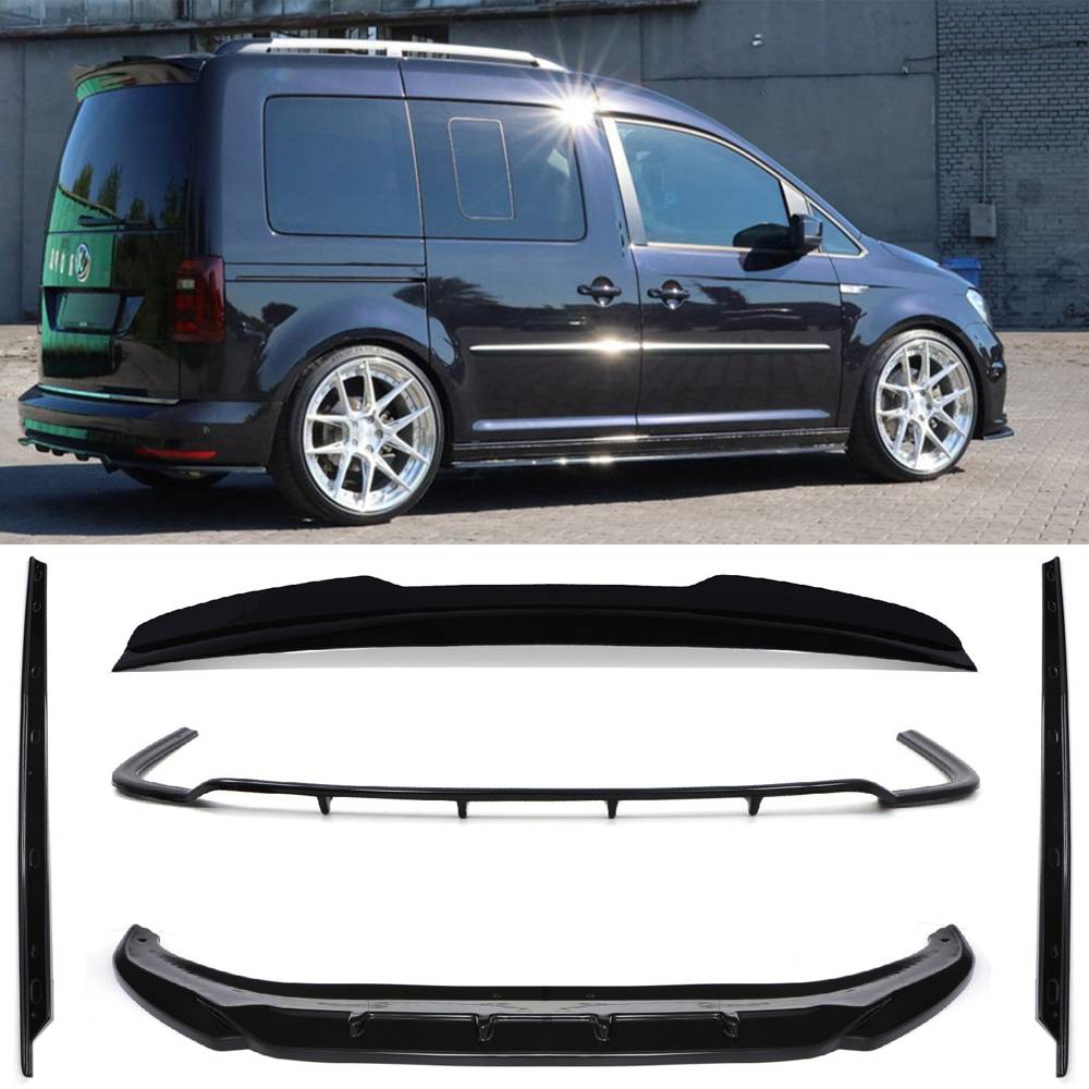Aero Body Kit Gloss Black – VW Caddy MK5 LWB Tailgate 2020+-Gravity Performance