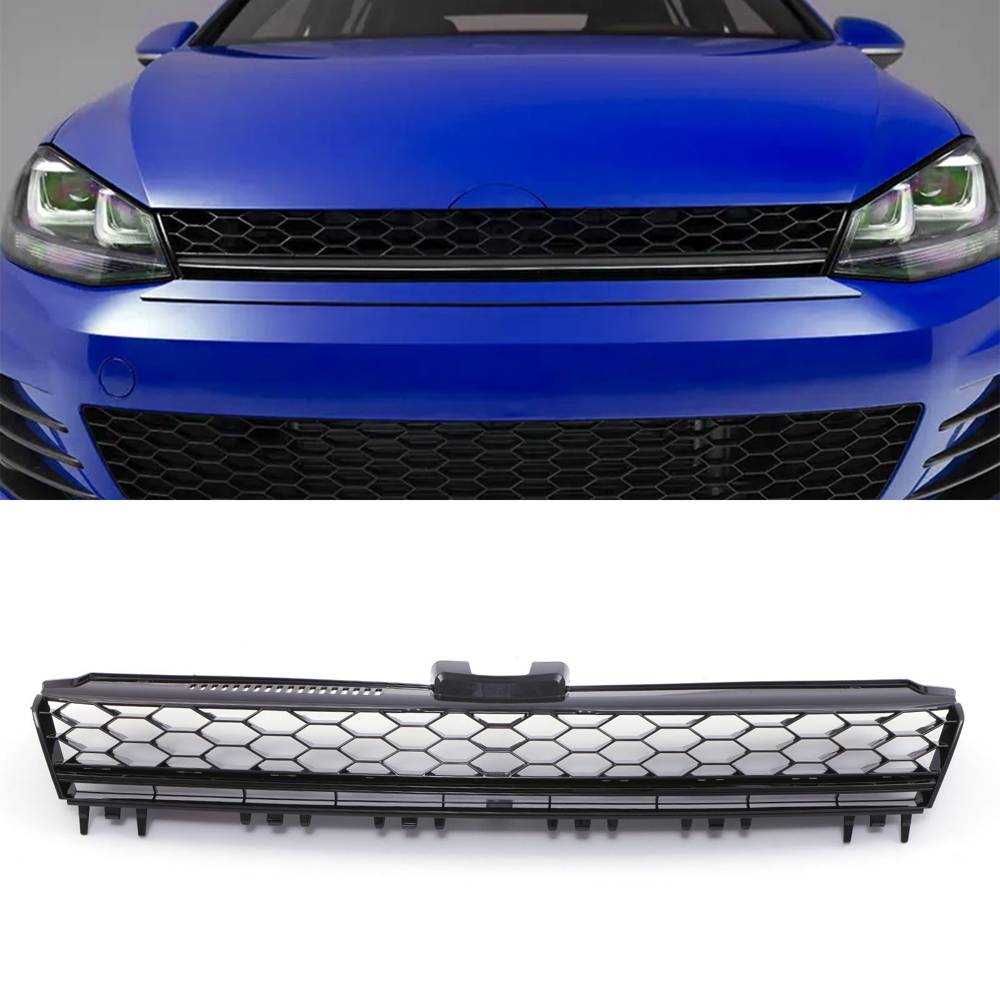 Badgeless Front Grille Gloss Black – VW Golf MK7 5G 2013-2017-Gravity Performance