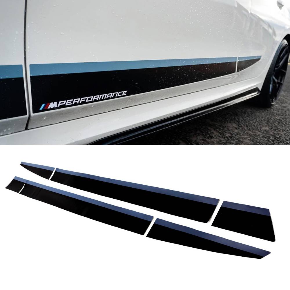 M Performance Style Side Door Stickers Black – BMW 3 Series G20 2019+