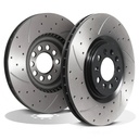 Front Drilled Grooved 312mm Brake Discs – VW Golf MK4 1.8T GTI V5 2.8 V6 R32