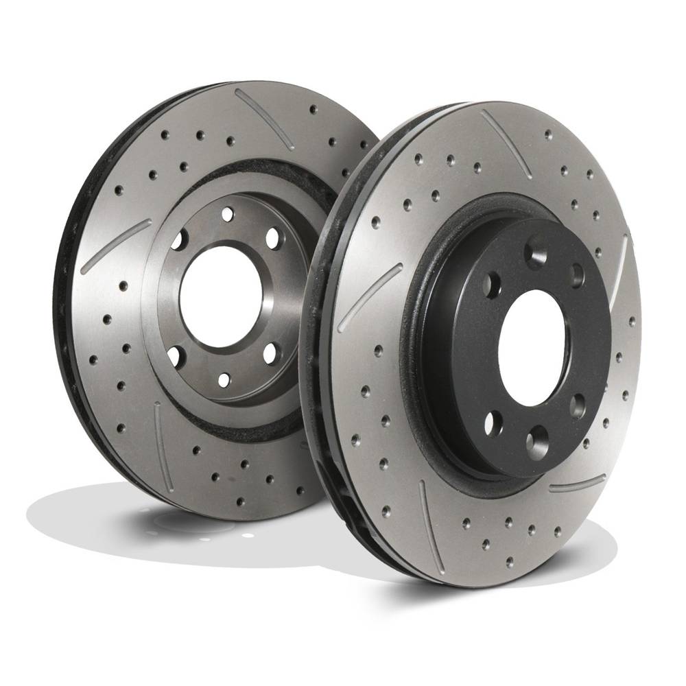 Front Drilled Grooved Brake Discs 258mm – Renault Clio MK4 12-19-Gravity Performance