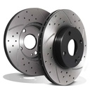 Front Drilled Grooved 255mm Brake Discs – Mazda MX-5 MK2 MK2.5 NB 1.6 1.8 1.9 16v 98-05-Gravity Performance