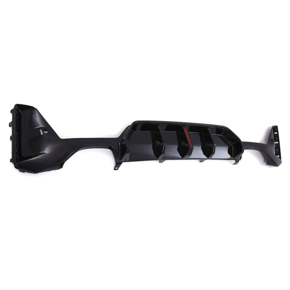 Rear Quad Exit Diffuser Gloss Black with LED Rain Light – BMW 3 Series G20 LCI 2022+-Gravity Performance