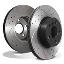 Front Drilled Grooved Vented 307mm Brake Discs – BMW G21 320D 320I Touring 19+-Gravity Performance
