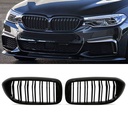 Gloss Black Single Slat Front Grilles – BMW 5 Series G30 17-20-Gravity Performance