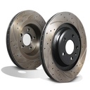 Rear Drilled Grooved 330mm Brake Discs – Audi S4 B8 S5 Q5 Quattro Avant 09-17-Gravity Performance