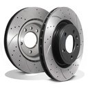 Rear Drilled Grooved 325mm Brake Discs – Range Rover 4 L405 2.0 3.0 4.4 12-21-Gravity Performance