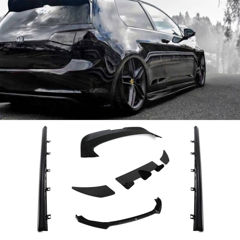 Aero Body Kit Gloss Black – VW Golf MK7 R & R-Line 12-16