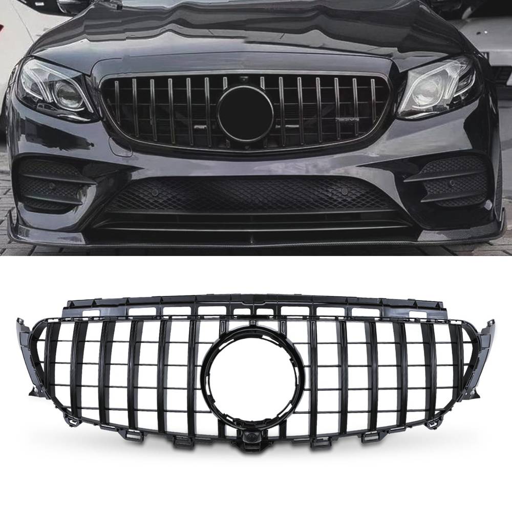 Panamericana GTR Style Gloss Black Front Grille – Mercedes E Class W213 16-20-Gravity Performance