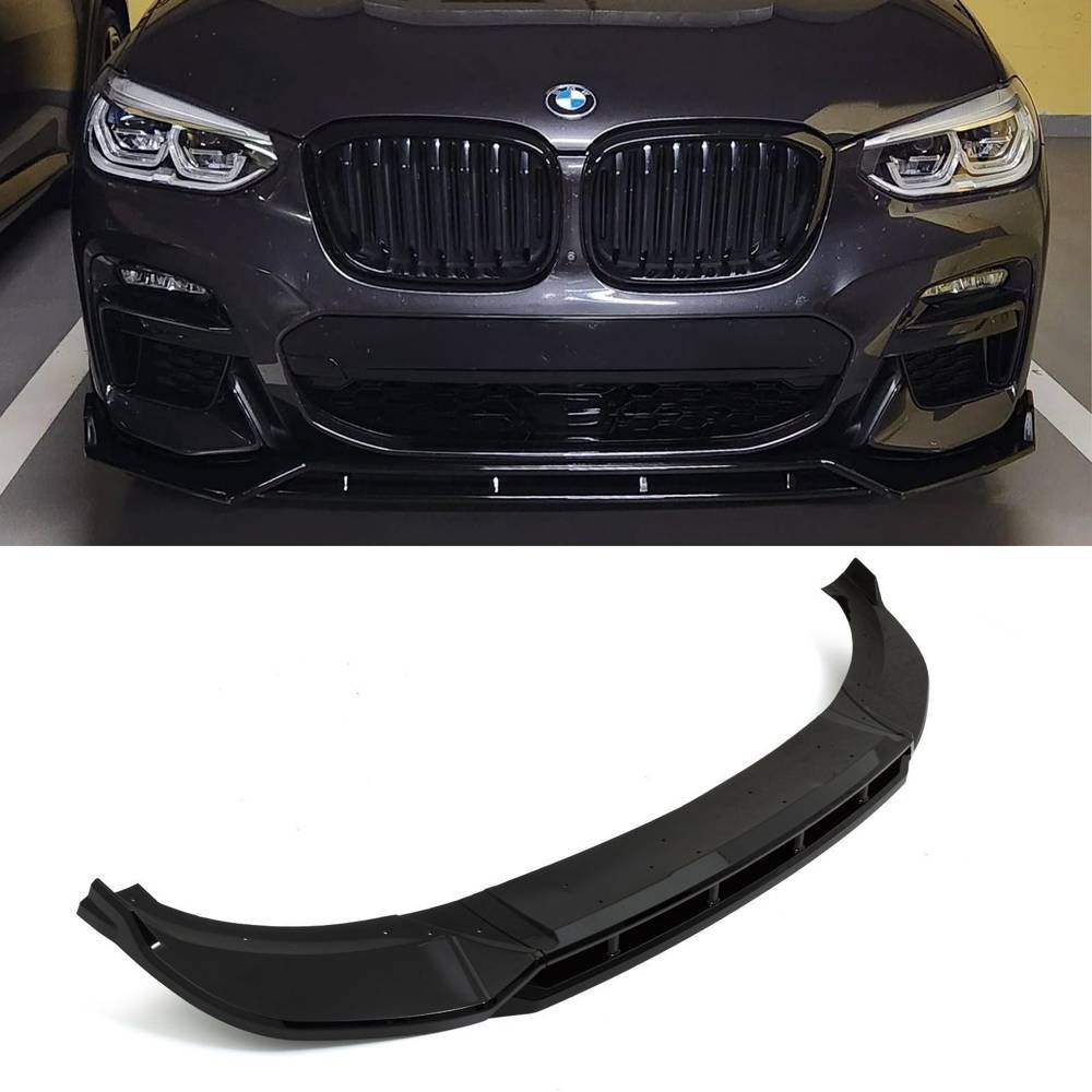 Front Bumper Splitter Lip Gloss Black – BMW X3 G01 LCI 2022-2024-Gravity Performance