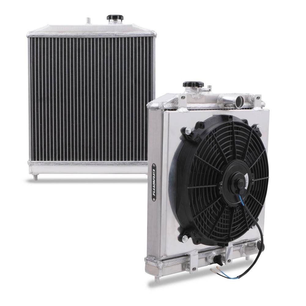 Honda Civic EF/EG/EK 88-00 42mm High Flow Alloy Radiator & Fan Shroud Kit-Gravity Performance