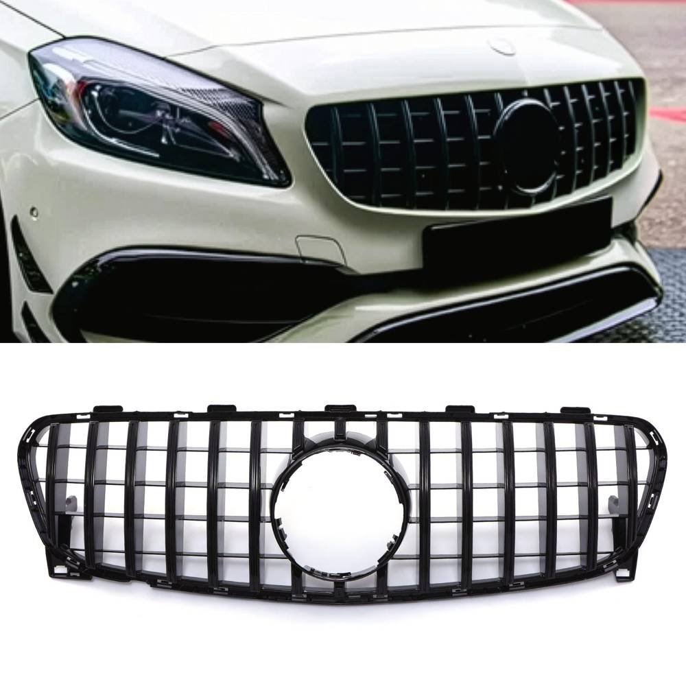 Panamericana Style Front Grille Gloss Black – Mercedes GLA Class X156 17-19-Gravity Performance