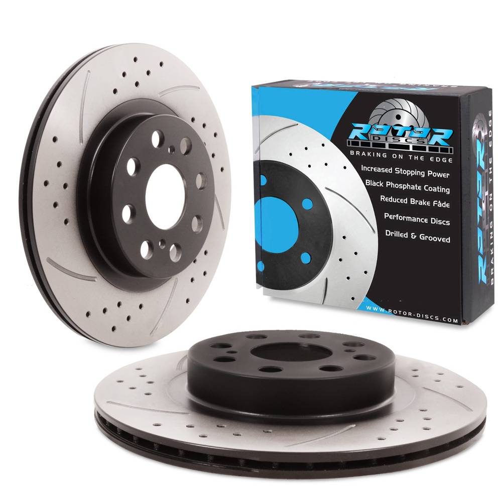 Rear Vented Drilled Grooved 263mm Brake Discs – Toyota MR2 1ZZ 1.8 16V 00-07