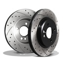 Front Drilled Grooved 276mm Brake Discs Pair – Mini One Cooper S R50 R52 R53-Gravity Performance
