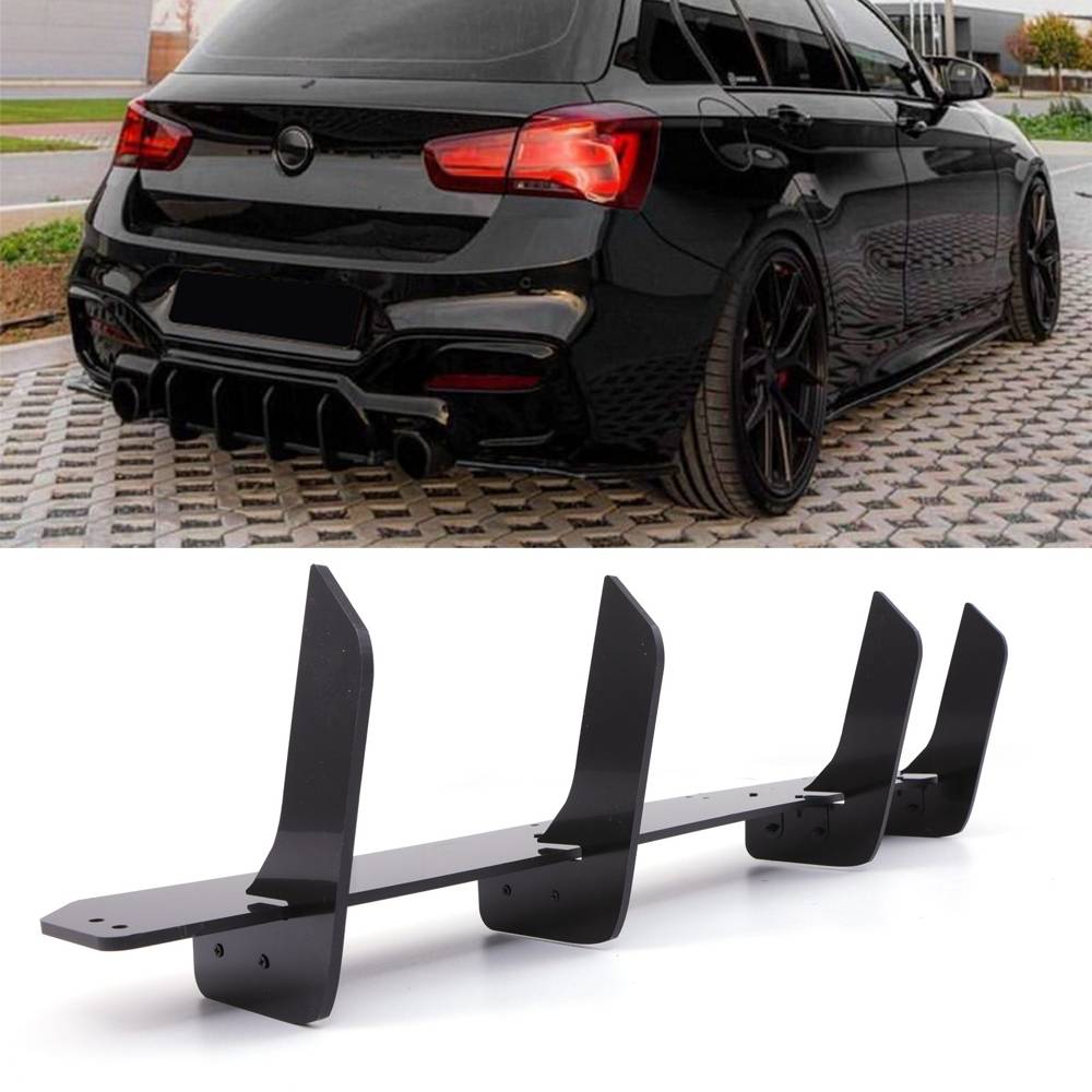 Blade Style Rear Diffuser Gloss Black – BMW 1 Series M135i M140i F20 LCI 15-19-Gravity Performance