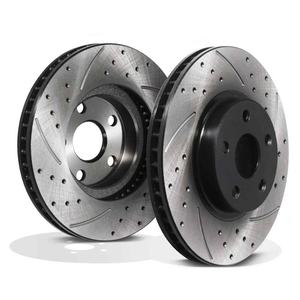 Front Drilled Grooved 275mm Brake Discs – Toyota Celica T230 1.8 16v 99+-Gravity Performance