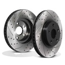 Front Drilled Grooved 275mm Brake Discs – Toyota Celica T230 1.8 16v 99+-Gravity Performance