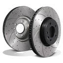 Front Drilled Grooved 363mm Brake Discs – Range Rover Sport L494 3.0 2013-2022-Gravity Performance