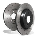 Rear Drilled Grooved 300mm Brake Discs – Audi A5 8T Coupe Cabriolet Sportback-Gravity Performance