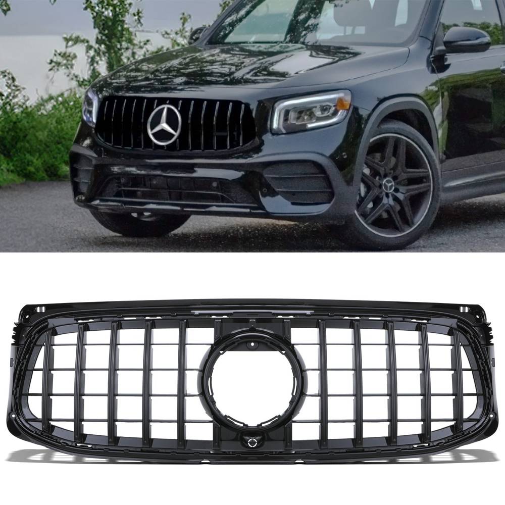 Gloss Black Panamericana GTR Style Grille – Mercedes GLB X247 2020+-Gravity Performance