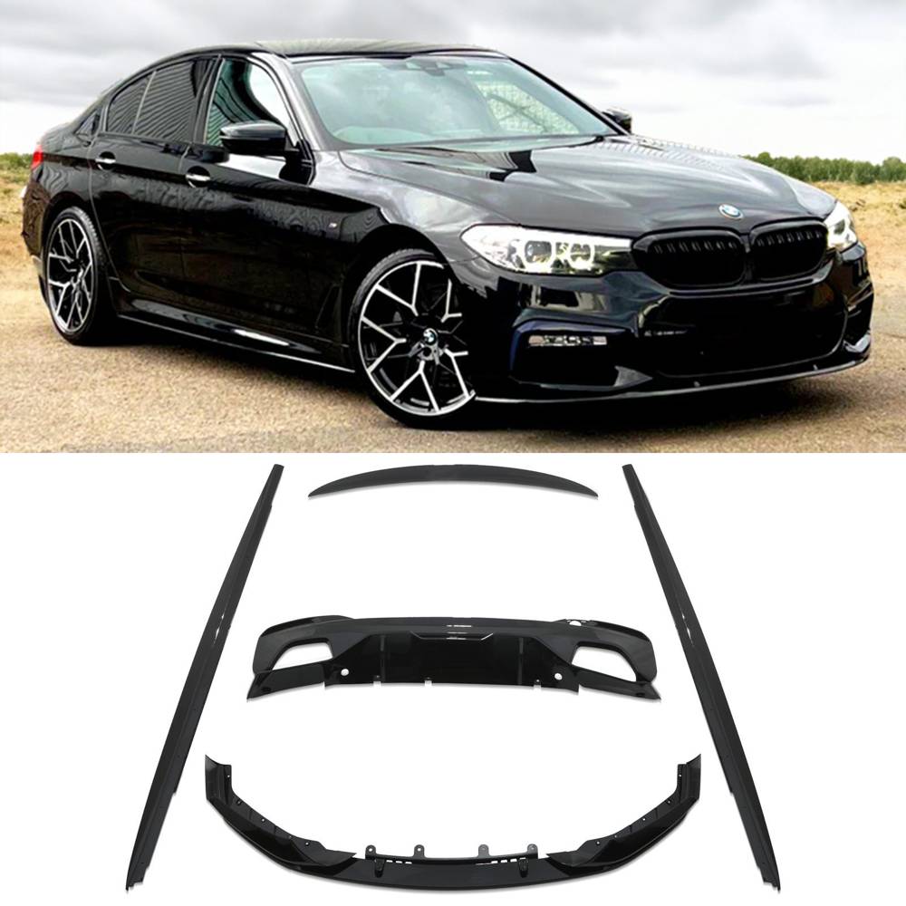 Gloss Black M Performance Style Aero Body kit – BMW 5 Series G30 18-20-Gravity Performance