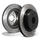 Rear Drilled Grooved 322mm Brake Disc – Nissan Skyline R34 GTR Rb26 1999-2002-Gravity Performance