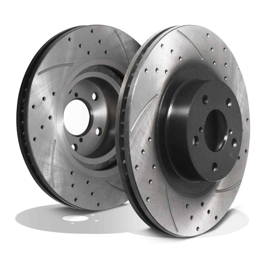 Front Drilled Grooved 294mm Brake Discs – Subaru Impreza WRX Forester Legacy 92+-Gravity Performance