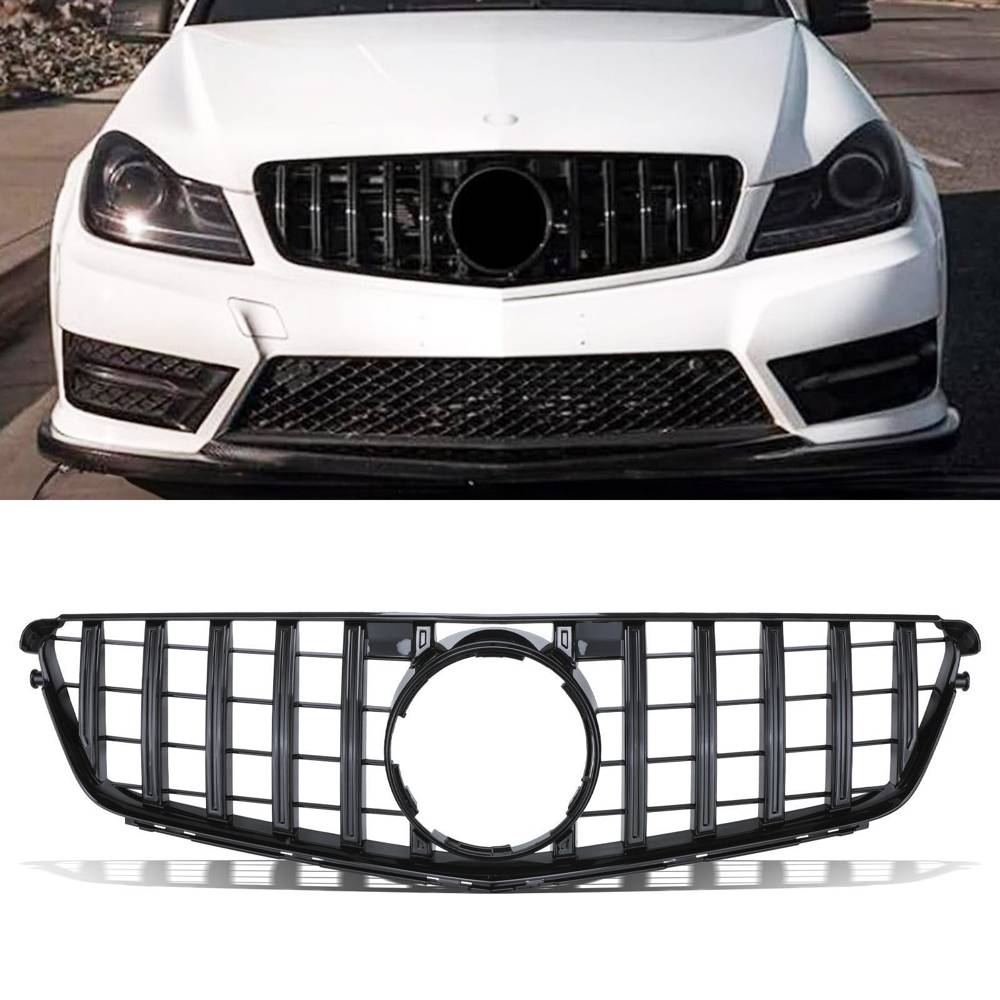 Panamericana GTR Style Gloss Black Grille – Mercedes C Class C204 07-14-Gravity Performance