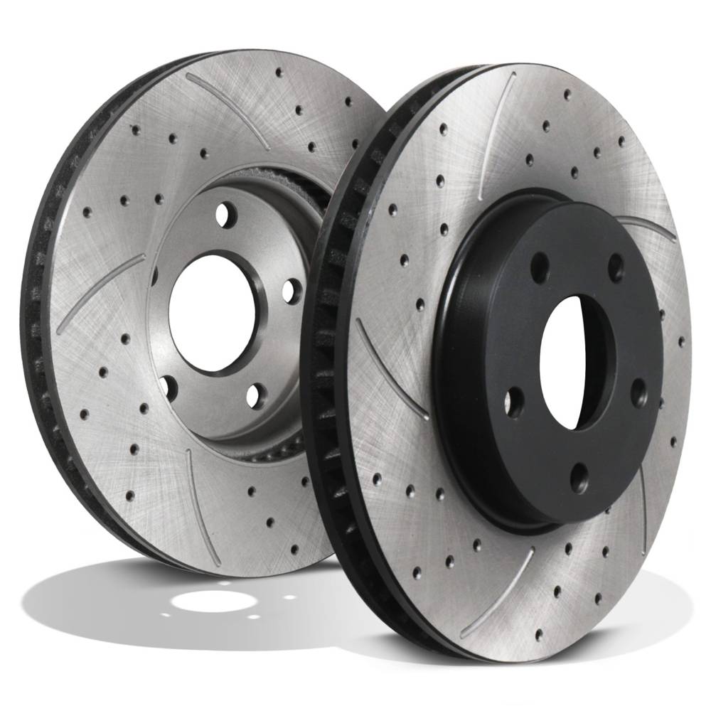 Front Drilled Grooved 282mm Brake Discs – Ford Focus MK4 1.0 1.5 Ecoboost 18-25-Gravity Performance