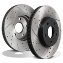 Front Drilled Grooved 282mm Brake Discs – Ford Focus MK4 1.0 1.5 Ecoboost 18-25-Gravity Performance