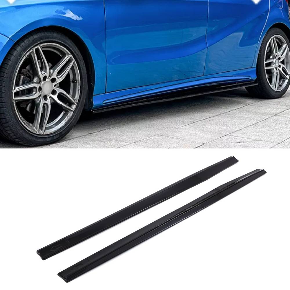 Side Skirts Gloss Black – Mercedes A Class Hatchback W176 13-18-Gravity Performance