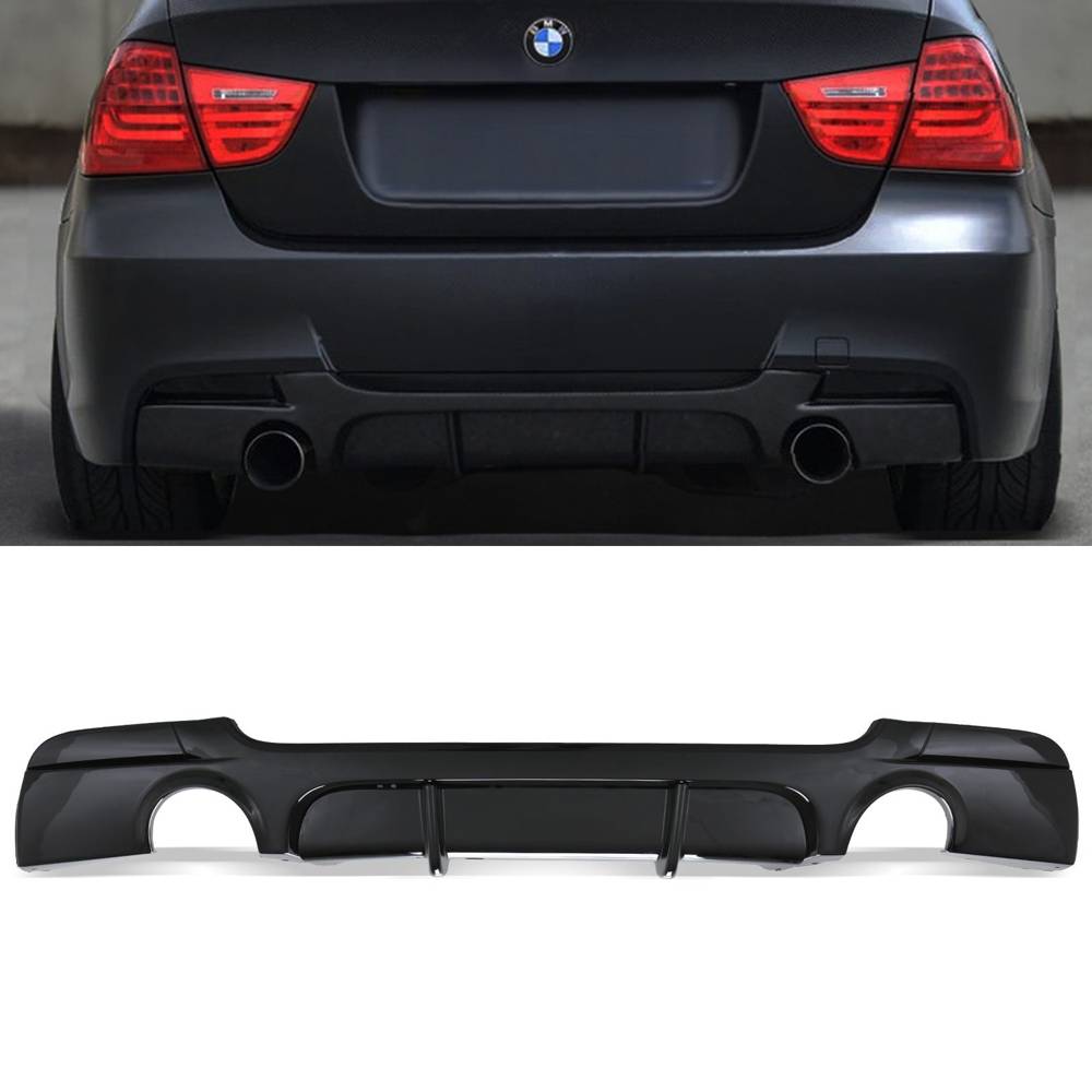 Rear Diffuser P Style Lip Gloss Black – BMW 3 Series E92 07-10-Gravity Performance