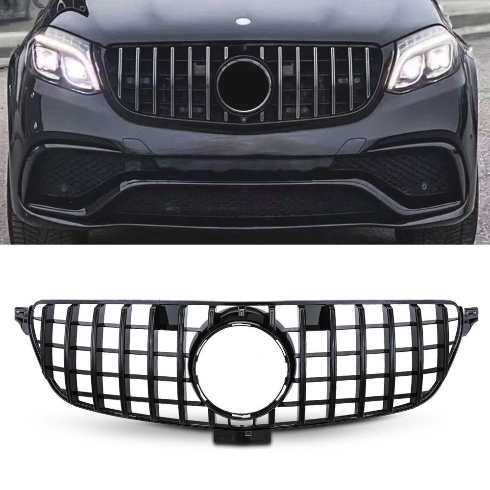 Gloss Black Panamericana GTR Style Front Grille – Mercedes Benz GLE W166 16-19-Gravity Performance