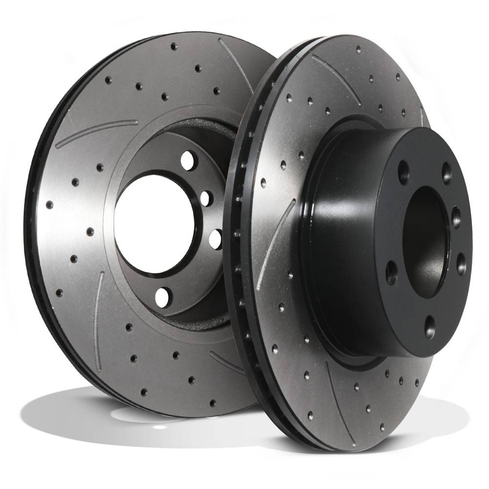 Front Drilled Grooved 300mm Brake Discs – BMW 4 Series F32 F33 F36 418 420 13+-Gravity Performance