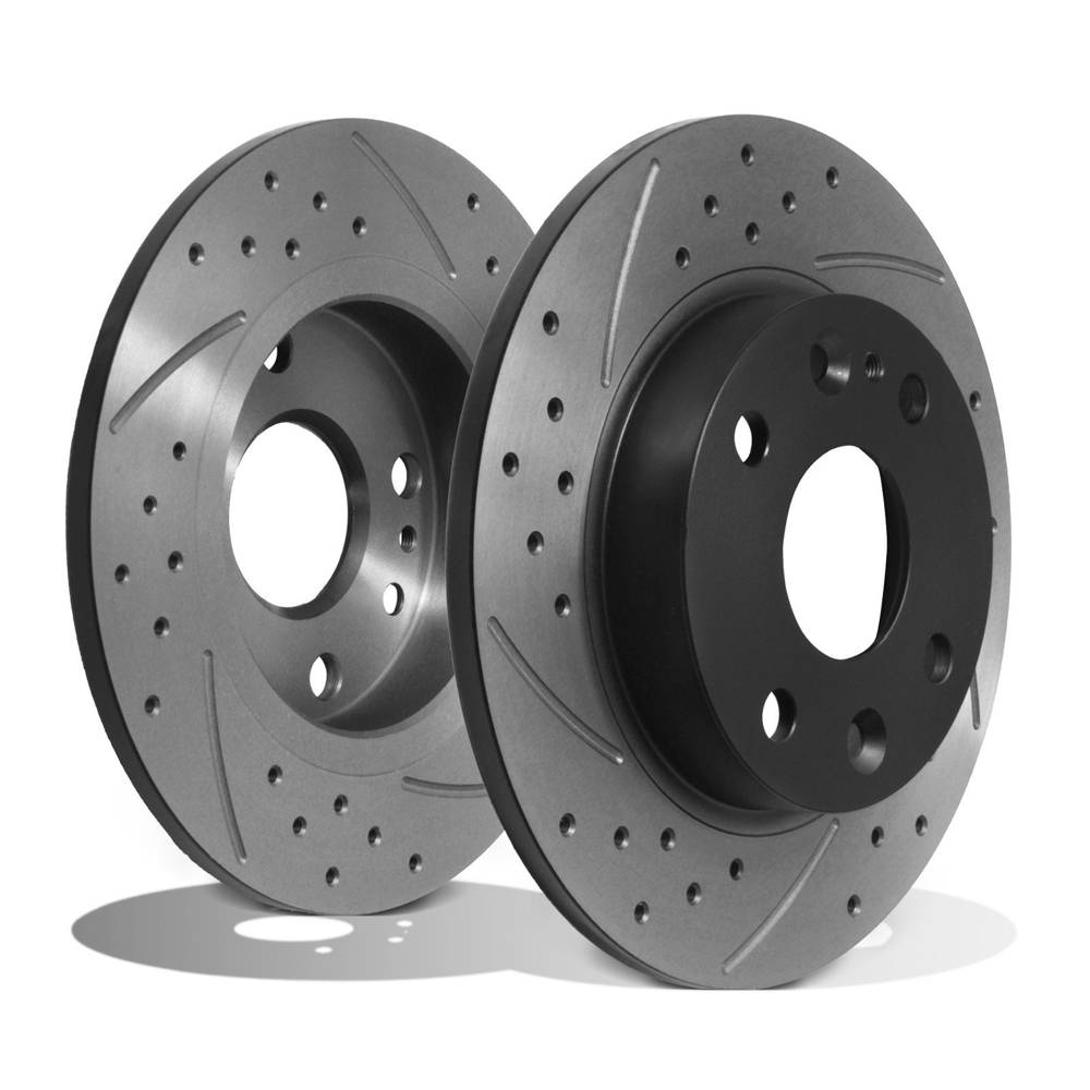 Rear Drilled Grooved Brake Discs 231mm – Mazda MX5 MK1 90-98-Gravity Performance