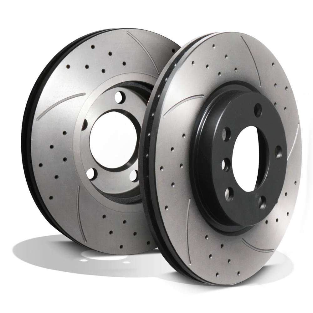 Front Drilled Grooved 307mm Brake Discs – Mini R60 Countryman Cooper S All4-Gravity Performance
