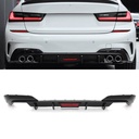 Rear Quad Exit Diffuser with LED Rain Light Gloss Black – BMW 3 Series G20 Pre LCI 19-22-Gravity Performance