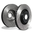Front Vented 340mm Brake Discs Pair – Audi TT 3.2 VR6 TFSI Quattro 2006-2014-Gravity Performance