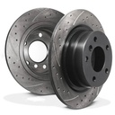 Rear Grooved Drilled 296mm Brake Discs – BMW 1 Series E81 E87 118I 120I 04-12