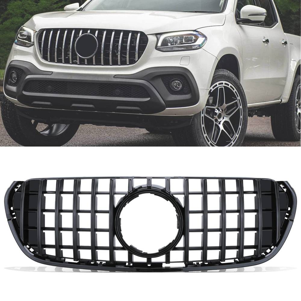 Gloss Black Panamericana GTR Style Front Grille – Mercedes Benz X Class W470 18-20-Gravity Performance