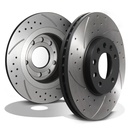 Front Drilled Grooved 288mm Brake Discs – Saab 900 9-5 9-3 Ys3D 2.0 2.3 2.5