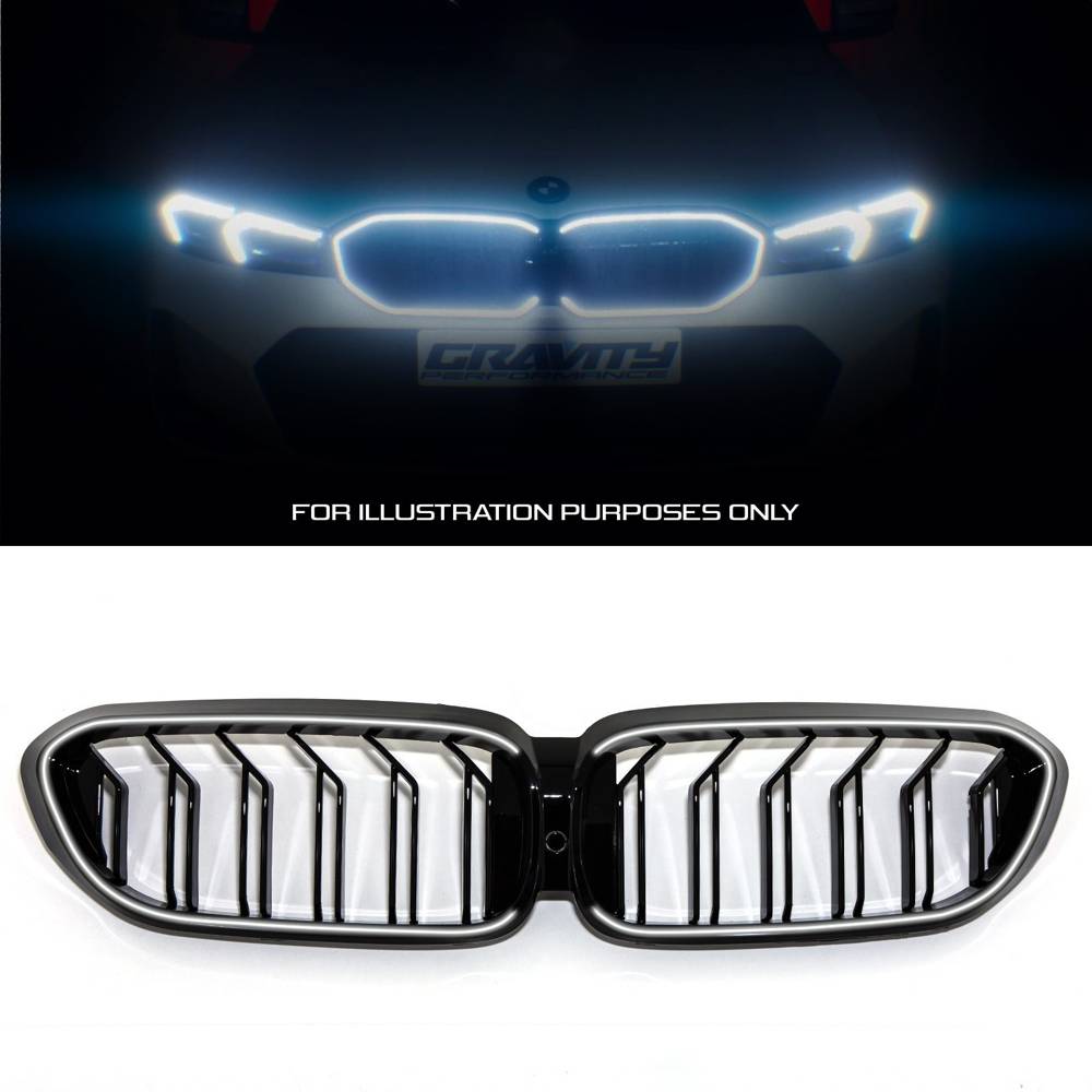 Gloss Black M5 Style LED Front Grille – BMW 5 Series G30 2019+-Gravity Performance